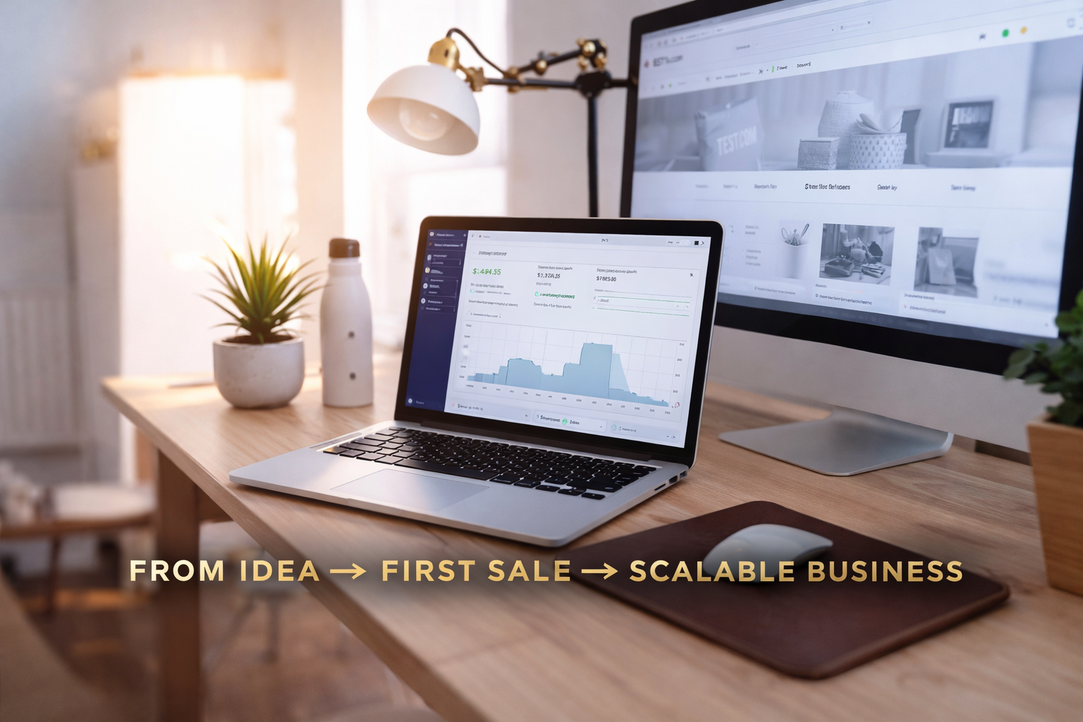 Dropshipping Business on Laptop